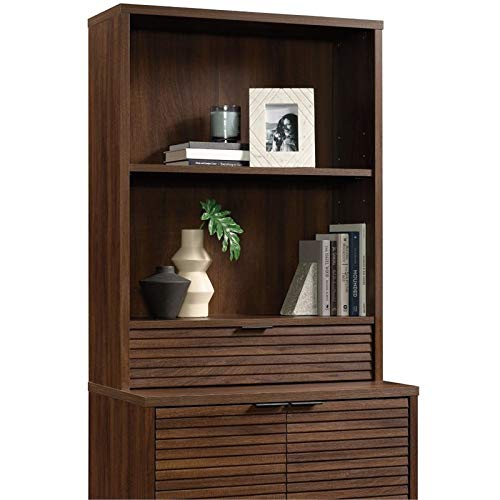 Sauder Englewood Engineered Wood Library Hutch in Spiced Mahogany Sauder