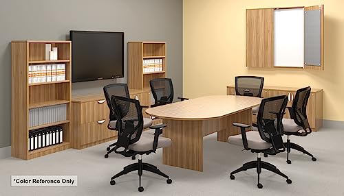 GOF 6FT, 8FT, 10FT Conference Table & Chair (G11320B) Set, Dark Cherry, Espresso, Artisan Gery, Mahogany, Walnut (8ft Table Only, Walnut) GOF