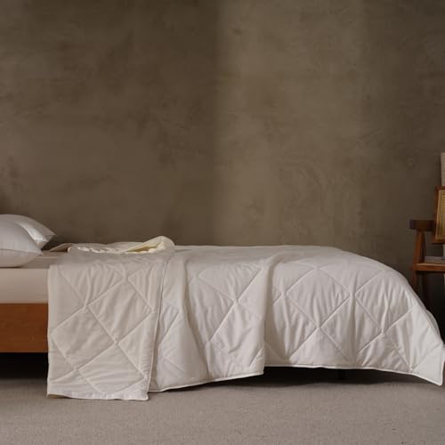EP Mode Light Weight Wool Comforter for Summer, Purely Natural Duvet Insert, 100% Australian Wool Filling (150GSM, Size Queen) EP Mode