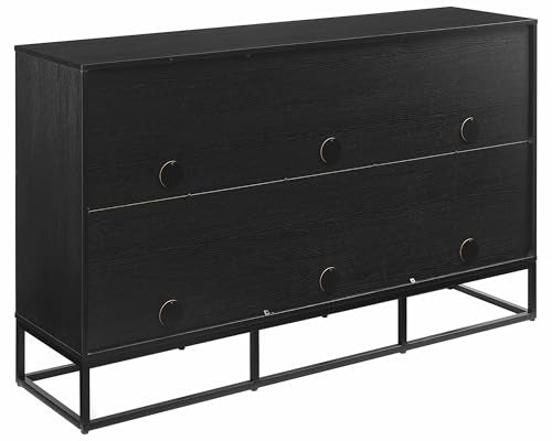 Crosley Furniture Enzo 6 Cube Record Storage Media Player Stand, Vinyl Records Holder, Black Crosley Furniture