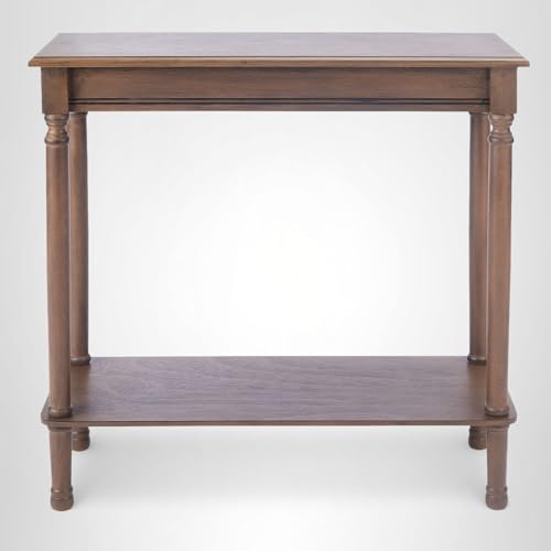Safavieh Home Collection Tinsley Brown Rectangular Bottom Shelf Console Table SAFAVIEH