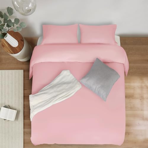 Mejoroom Blush Pink Duvet Cover Full - Bedding Sets Full - Soft and Breathable Comforter Cover with Zipper Closure, 3Pieces, 1 Duvet Cover (80x90) and 2 Pillow Cases(20x26) Mejoroom