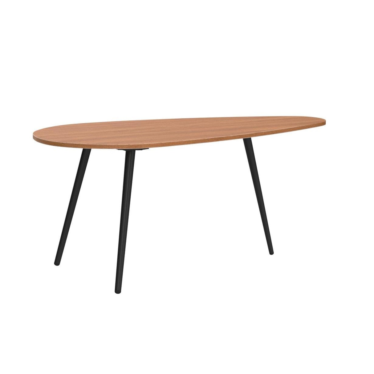 SAYGOER Mid Century Modern Coffee Table Small Coffee Table Rustic Farmhouse Coffee Table Oval Coffee Table Retro Accent Sofa Center Table for Living Room Easy Assembly, Walnut Oak SAYGOER