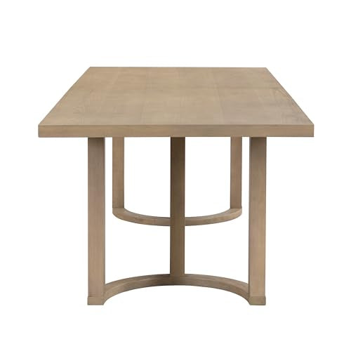 Christopher Knight Home Evat 95 Inch Dining Table for 6-8 People, Modern Kitchen Table with U-Shaped Legs, Large Wooden Rectangular Farmhouse Dinner Furniture for Dining Room, Home Office,Natural Ash Christopher Knight Home
