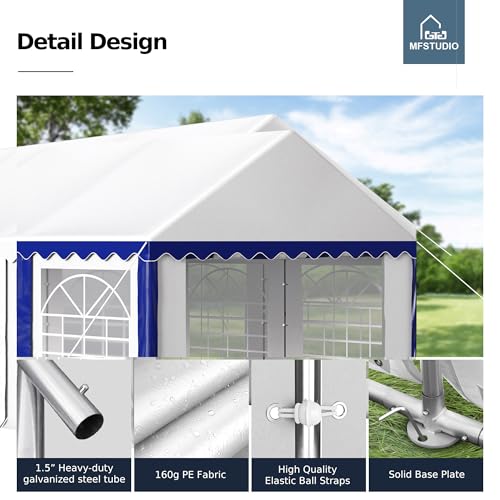 MFSTUDIO 16'x32' Party Tent, Outdoor Heavy Duty Party Tents with Removable Sidewalls, Large Canopy Tent Shelter for Outdoor Events Wedding Birthday, Blue MFSTUDIO