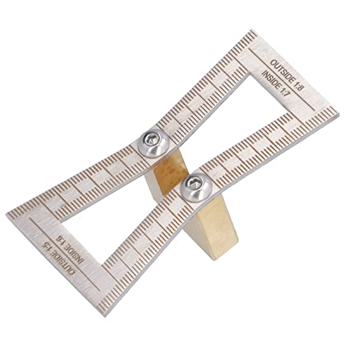 Dovetail Marker Jig, Stainless Steel Woodworking Dovetail Scribing Gauge, Dovetail Guide Measuring Tool with 1:5/1:6/1:7/1:8 Slopes Yuecoom
