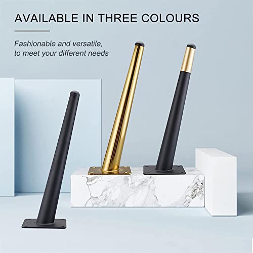Generic Furniture Legs Black/Gold, Table Legs Metal 10Cm 15Cm 20Cm 25Cm 30Cm, Obliqueniture Feet,Sofa Cabinet Dining Table Coffee Table Desk Replacement Legs, Non-Slip Silent/Dblack/72Cm(28.3In) WoodArtSupply