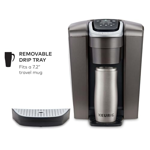 Keurig K-Elite Single Serve K-Cup Pod Coffee Maker, with Strength and Temperature Control, Iced Coffee Capability, 8 to 12oz Brew Size, Programmable, Brushed Slate Keurig