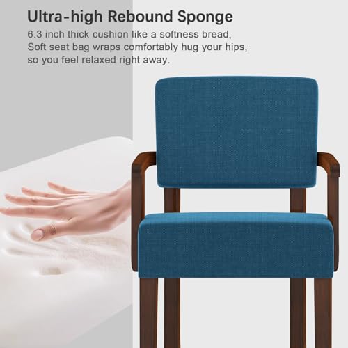 FAGAGA Accent Chair with Solid Wood Frame,Arm Chairs with Soft Seat and Armrests,Upholstered Reading Leisure Chair for Living Room,Bedroom,Office,Waiting Room FAGAGA