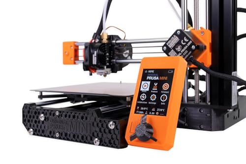 Original Prusa Mini+ Beginner-Friendly 3D Printer DYI Kit, Filament Sensor Included, Fun to Assemble, Removable Print Sheets, Filament Sample Included, Print Size 7×7×7 in. Original Prusa