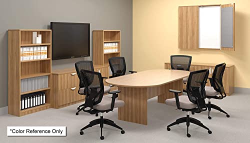 GOF 6FT, 8FT, 10FT Conference Table & Chair (G11697) Set, Dark Cherry, Espresso, Artisan Grey, Mahogany, Walnut (10ft Table Only, Walnut) GOF