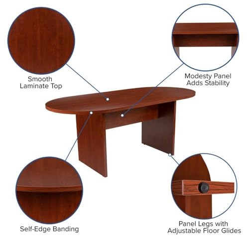 BOWERY HILL Contemporary 6' Conference Table in Cherry Finish BOWERY HILL