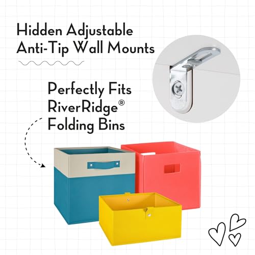 RiverRidge 3 shelves Horizontal Bookcase, White RiverRidge