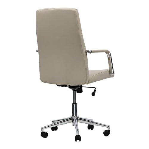 Workspace by Alera Leather Task Chair, Supports Up to 275 lb, 18.19" to 21.93" Seat Height, White Seat, White Back Alera