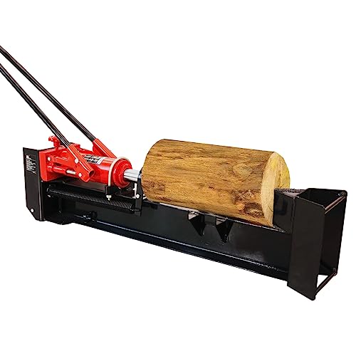 BIG RED ATGS012 Torin Hydraulic Log Splitter: Durable Manual Wood Splitter with Horizontal Full Steel Beam, Labor-saving Machine - Stable and Safe, BIG RED