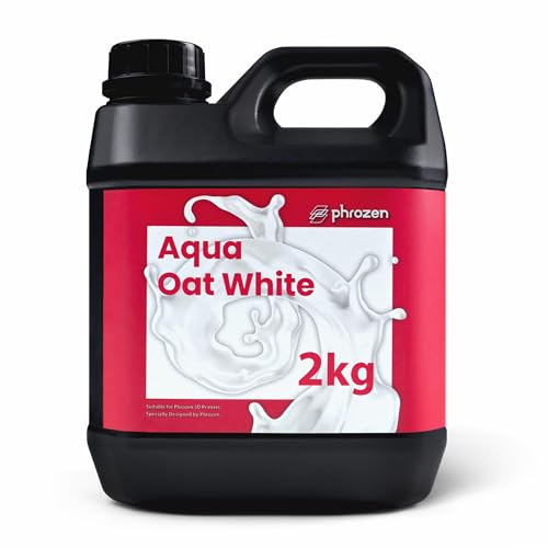 Phrozen Aqua Resin for 3D Printing, 405nm UV-Curing Photopolymer, Low Shrinkage, High Precision, Low Odor, Vivid Color, Non-Brittle, Fast Curing for LCD/DLP/SLA Printers (Oat White, 2KG) phrozen