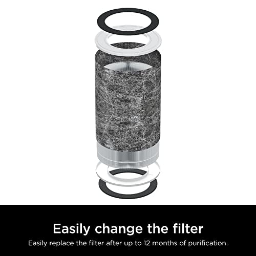 Shark Air Purifier for Home Large Room, Clean Sense Technology, HEPA Air Filter, 1000 Sq Ft, Kitchen, Filters Smoke, Captures 99.98% of Particles, Pet Dander, Pollutants, Dust, Allergens, HP201 Shark