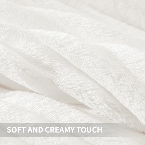Andency Fluffy Queen Comforter Set, Super Soft White Comforters Queen Size, Winter Warm Fleece Faux Fur Bedding Set, Luxury Plush Fuzzy Bed Set 3 Pieces (1 Shaggy Comforter, 2 Pillowcases) Andency