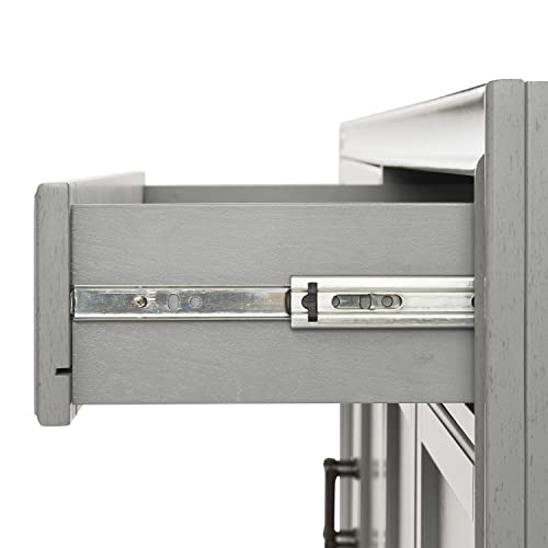 Crosley Furniture Tara 3-Piece Sideboard and Pantry Set, Distressed Gray Crosley Furniture