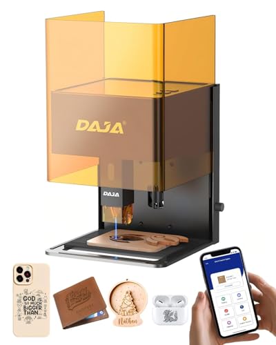 DAJA DJ6Pro Enclosed Laser Engraver Machine Desktop Laser Cutter with Rasiers support Lightburn for DIY beginner-friendly (10W) DAJA
