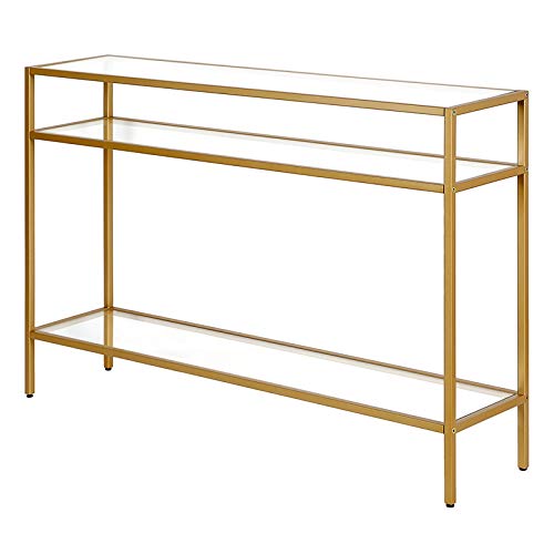 Siviline 42'' Wide Rectangular Console Table in Brass Henn&Hart