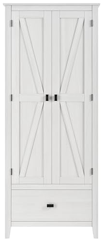 SystemBuild Evolution Farmington 30 inch Wide Storage Cabinet, Ivory Pine Ameriwood Home