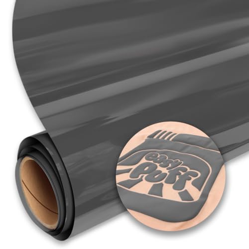 SISER Easy Puff HTV 12''x1yd - 3D Puffy Heat Transfer Vinyl (Dark Gray) Siser