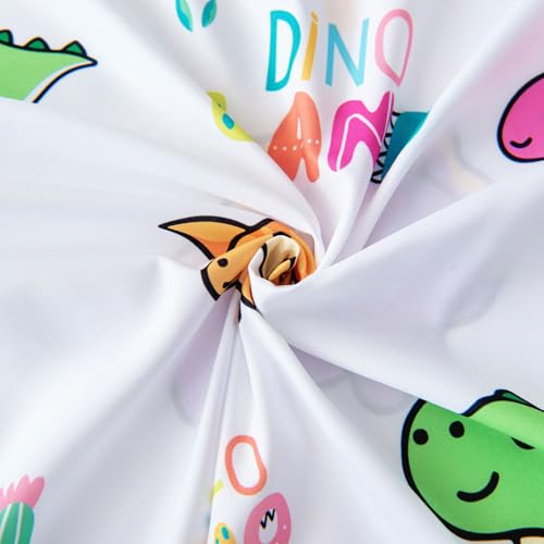 Swiftify Queen Sheet Set for Kids Boys & Girls, 4-Piece Bed Sheet Set for Teens Boys Girls, Cartoon Printed Bedding Set, Microfiber Deep Pocket, Wrinkle & Fade Resistant, Cute Dinosaur Swiftify