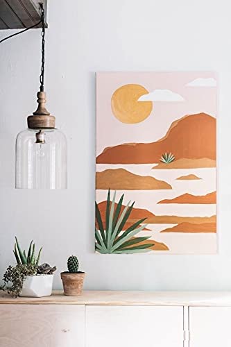 Signature Design by Ashley Faiz Rustic 20.5" Natural Wood & Glass Pendant Light, Brown & Clear Signature Design by Ashley