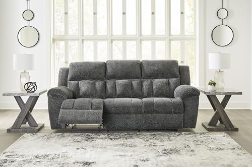 Signature Design by Ashley Frohn Contemporary Manual Reclining Sofa, Gray Signature Design by Ashley