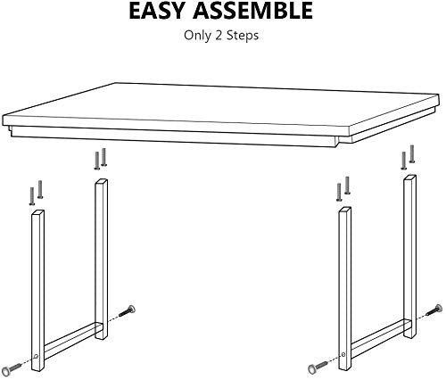 Tribesigns Modern Simple Computer Desk, 47 inch Vintage Office Desk Computer Table, Study Writing Study Desk Workstation for Home Office, Rustic Brown Tribesigns