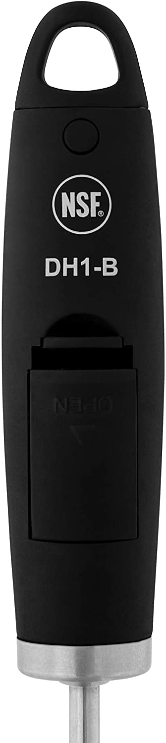 Escali DH1 Gourmet Digital Meat Thermometer with Extra Long Probe, NSF Certified, Black Escali