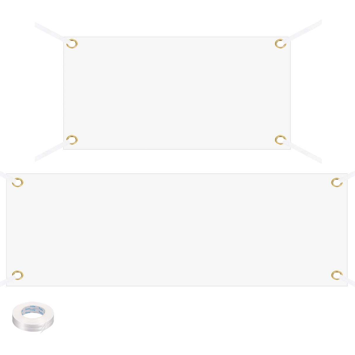 PATIKIL Blank Banners Signs to Decorate 2'x4 6' Sublimation White Banner with Hanging Rope for Business Outside Outdoor Wall PATIKIL