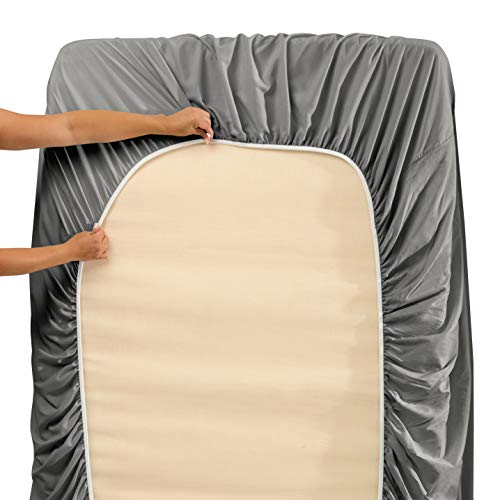 Hearth & Harbor Extra Deep Pocket Sheets - Fits Mattress 18-24 Inches Deep - Extra Deep Pocket Full Size Sets - 6 Piece Full Size - Full - Gray Hearth & Harbor
