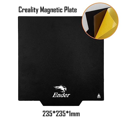 Creality Ender 3 Build Plate Ultra Flexible Removable Magnetic Build Surface Hot Bed Cover for Ender 3/Ender 3 Pro/Ender 3 V2/Ender 5/Ender 5 Pro/Ender 3 S1, 235X235MM Mefine