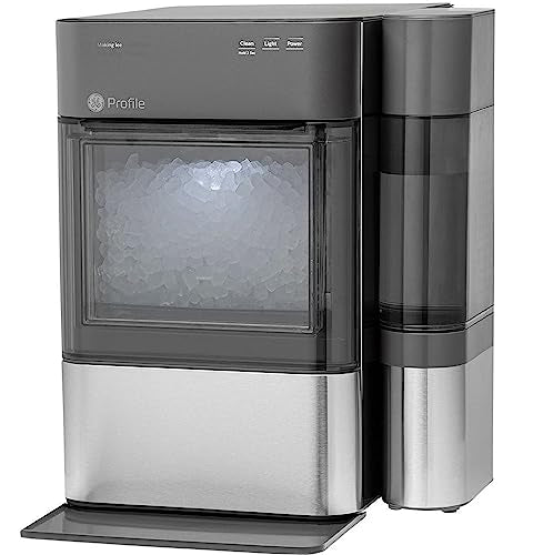 GE Profile Opal 2.0 with 0.75 Gallon Tank, Chewable Crunchable Countertop Nugget Ice Maker, Scoop included, 38 lbs in 24 hours, Pellet Ice Machine with WiFi & Smart Connected, Stainless Steel Profile