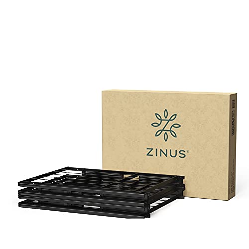 ZINUS SmartBase Tool-Free Assembly Mattress Foundation, 14 Inch Metal Platform Bed Frame, No Box Spring Needed, Sturdy Steel Frame, Underbed Storage, Black, Twin, Regular Zinus