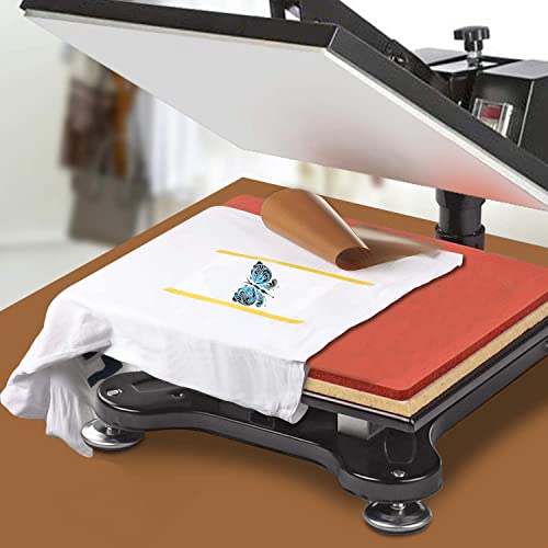 Teflon Sheets for Heat Press,Non-stick Reusable PTFE Teflon Paper Sheet Roll for Cricut Sublimation Heat Transfer,HTV Iron On,Baking (3 Pack 12x16in) VCHOMY