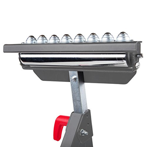 Protocol Equipment 3-in-1 Material Support Roller Stand, Can Convert Between Material Stop, Single Roller, or Multi-Ball Head, Powder-Coated Steel, 150-pound Capacity Steelman