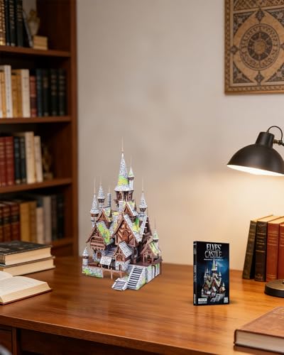 Piececool 3D Metal Puzzles Elves' Castle Metal Model Kit for Adults, DIY Architecture Building Kits,Family Time,Home Decor Best Gifts