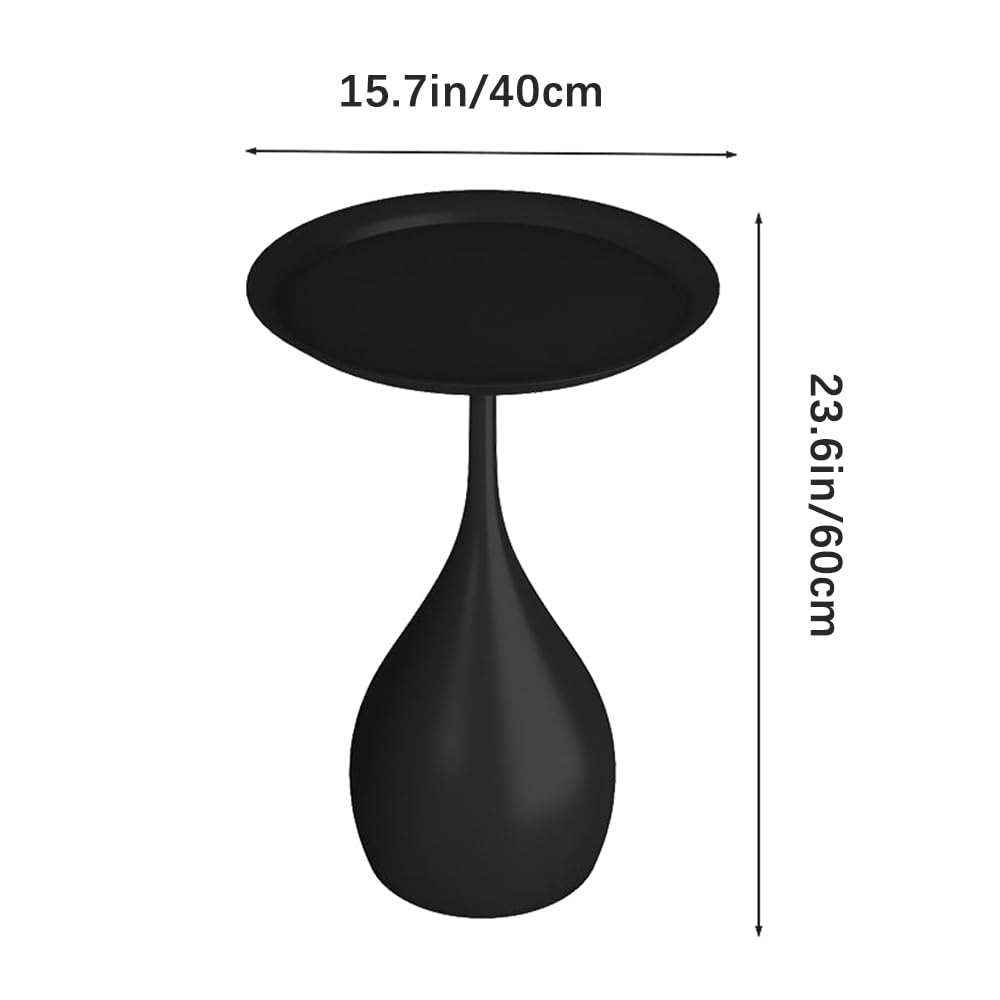 Boho Side Table End Coffee Tables, Unique Aesthetics Minimalist Accent Tables, Multifunction Round Metal Side Tables for Living Room Bedroom Sofa Balcony Couch Patio Yard Garden Indoor & Outdoor