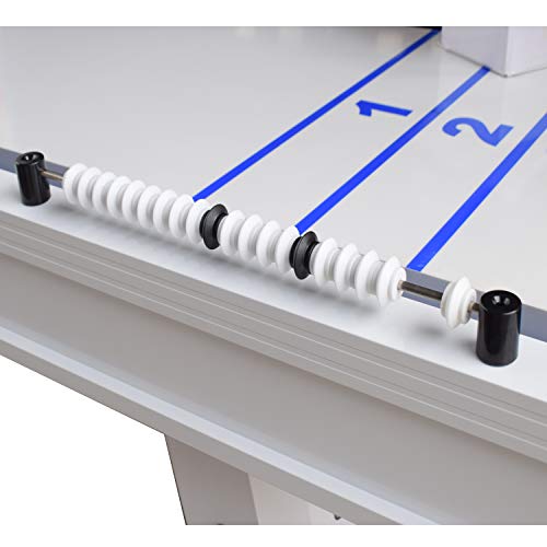 Hathaway Crestline 12-Ft Indoor/Outdoor Shuffleboard Table, Great for Patio, Decks and Family Game Rooms - Designed to Withstand The Elements, White Hathaway