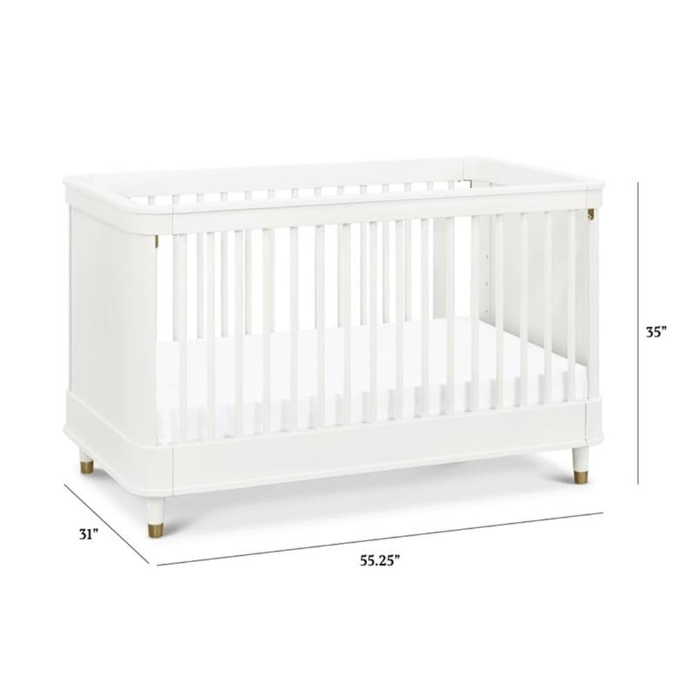 NAMESAKE Tanner 3-in-1 Convertible Crib in Warm White, Greenguard Gold Certified NAMESAKE