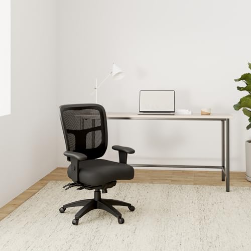 Office Star ProGrid Breathable Mesh Manager's Office Chair with Adjustable Seat Height, Multi-Function Tilt Control and Seat Slider, Mid Back, Coal FreeFlex Fabric Office Star Products