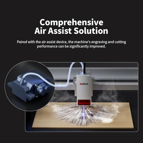 Aufero Laser Engraver 20000mW Laser Cutter Machine with 40L Air Assist Large Working Area Laser Engraver Machine for Wood, Metal, Acrylic,Leather Wood Laser Engraver with APP Control Aufero