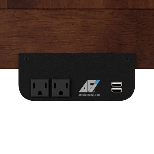 AFI, Santa Fe Twin Murphy Bed Chest with 6" Mattress & Built-in USB Charger, Walnut AFI