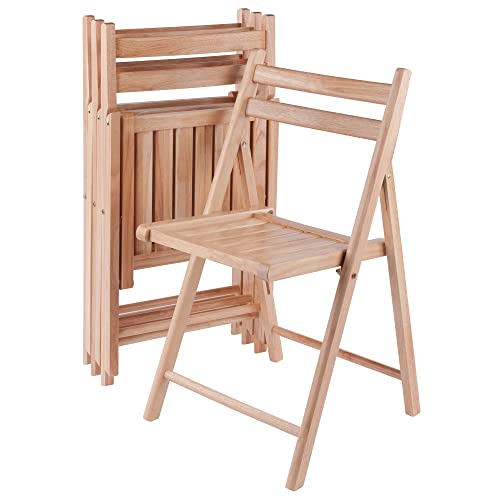 Robin 4-PC Folding Chair Set - Parent,Natural Finish, Set of 4, Wood Winsome