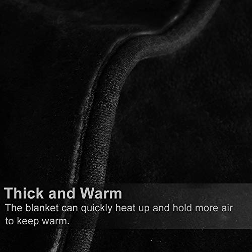 JML Fleece Blanket King Size, Heavy Korean Style Faux Mink Blanket for Winter, 85 x 95 Inches- 9 Lbs, Single Ply, Soft Thick Warm Raschel Home Decor for Fall, Fluffy Cozy Bedding Gift, Black JML