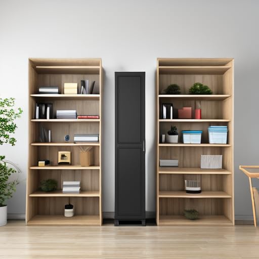 SystemBuild Evolution Kendall 16" Utility Storage Cabinet, Black SystemBuild