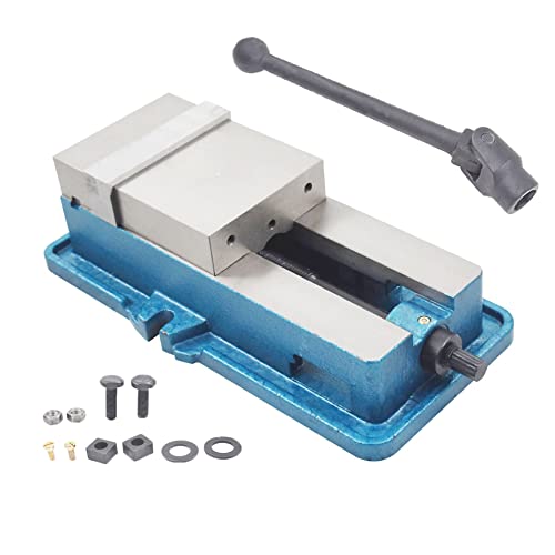 kimllier 3 Inch Heavy Duty Milling Machine Vise, Ductile Iron Accuracy Lock Down Vise, Accuracy Mill Vise Without Base Fit for Finishing Milling kimllier